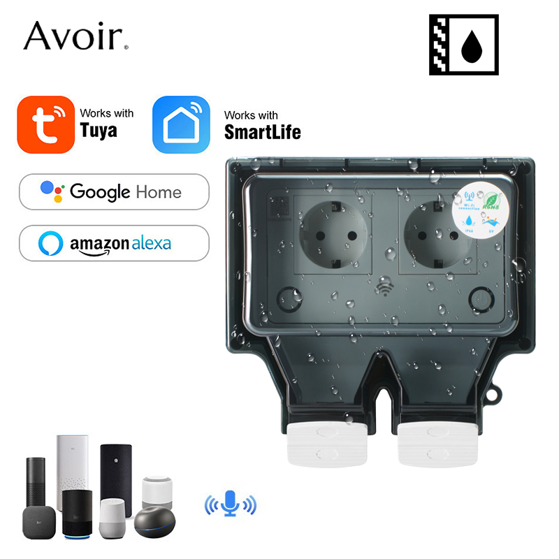 Outdoor Power Timer - Avoir Tuya الجدار مقابس كهربائية Ip66