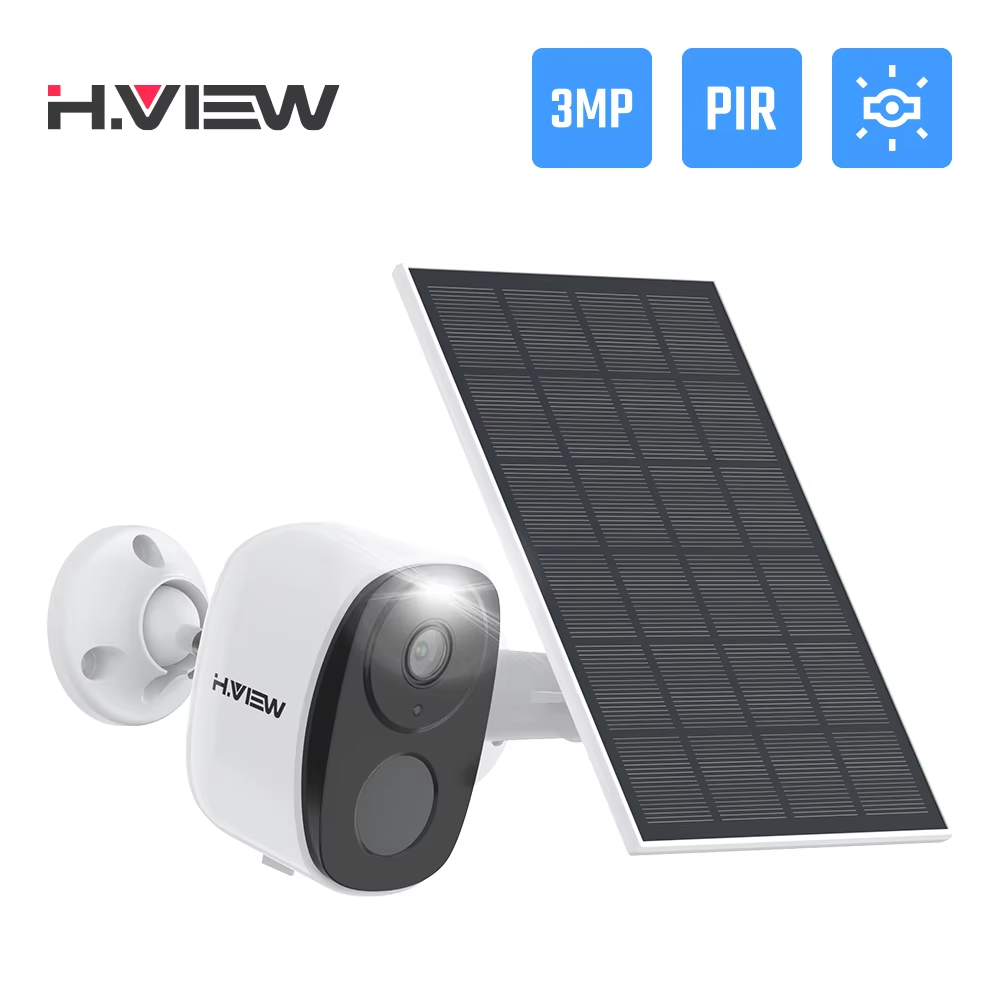 Outdoor Power Plus - كاميرا H.VIEW PIR تعمل بالبطارية لاسلكية