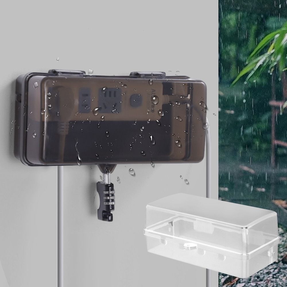 Outdoor Power Outlet Waterproof - صندوق بلاستيكي متين مضاد للسرقة ومقاوم
