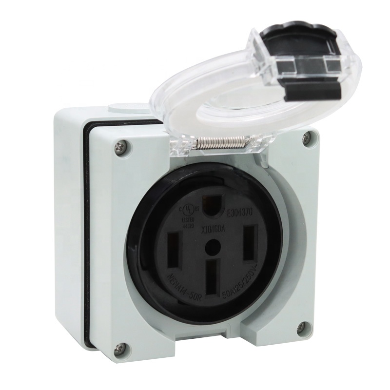 Outdoor Power Receptacle Box - 50 أمبير مولد RV صندوق مداخل