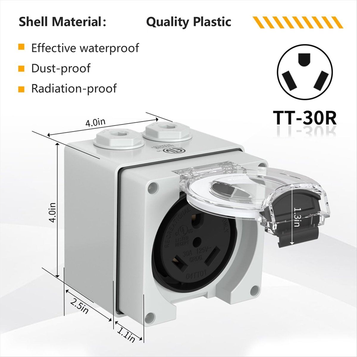 Outdoor Power Receptacle Box - صندوق مأخذ طاقة HHTL 30 أمبير،