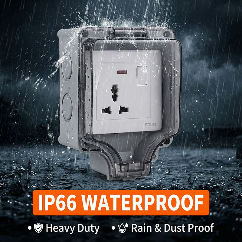 Outdoor Power Outlet Waterproof - لوحة شحن كهربائية خارجية مقاومة للماء