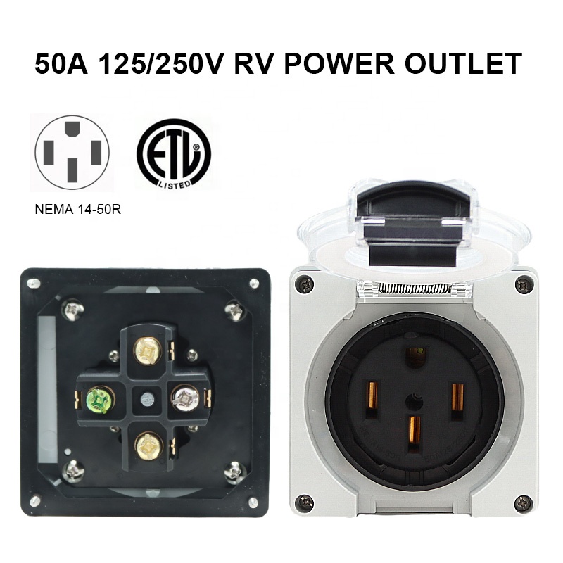 50 أمبير مولد RV صندوق مداخل ا - مراجعة Outdoor Power Outlet Waterproof وسعره