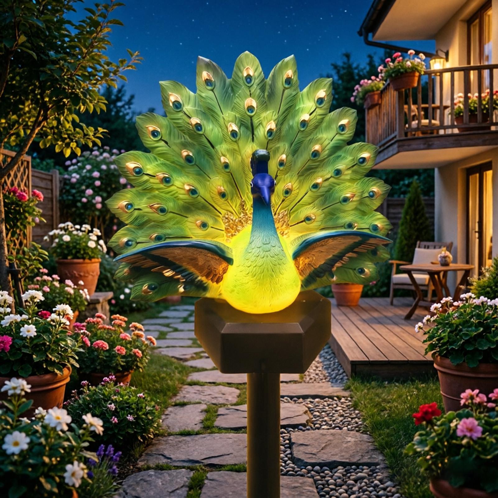 تمثال طائر يعمل بالطاقة الشمسي - مراجعة Outdoor Yard Power Stake وسعره