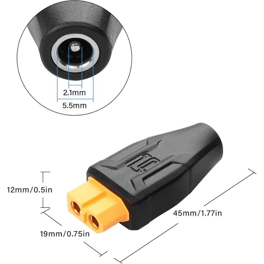 5525 7450 USB C إلى XT60 محول  - مراجعة Outdoor Power Adapter Usb وسعره