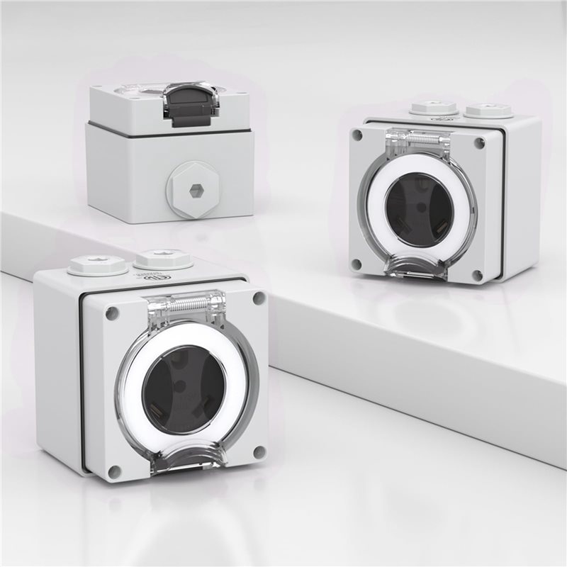 2X 30Amp صندوق منافذ الطاقة، 1 - مراجعة Outdoor Power Receptacle Box وسعره