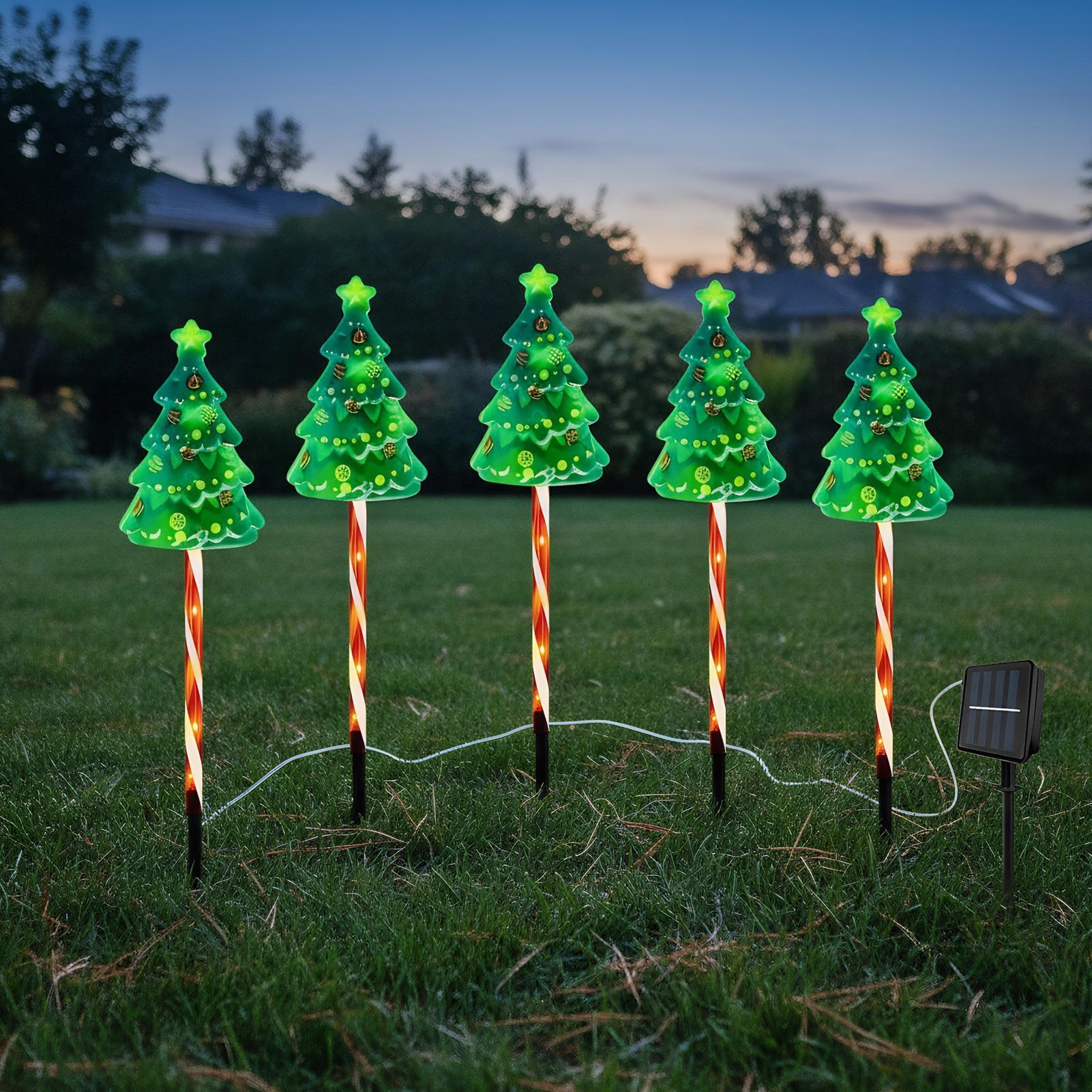 شجرة عيد الميلاد درب ضوء تعمل  - مراجعة Outdoor Yard Power Stake وسعره