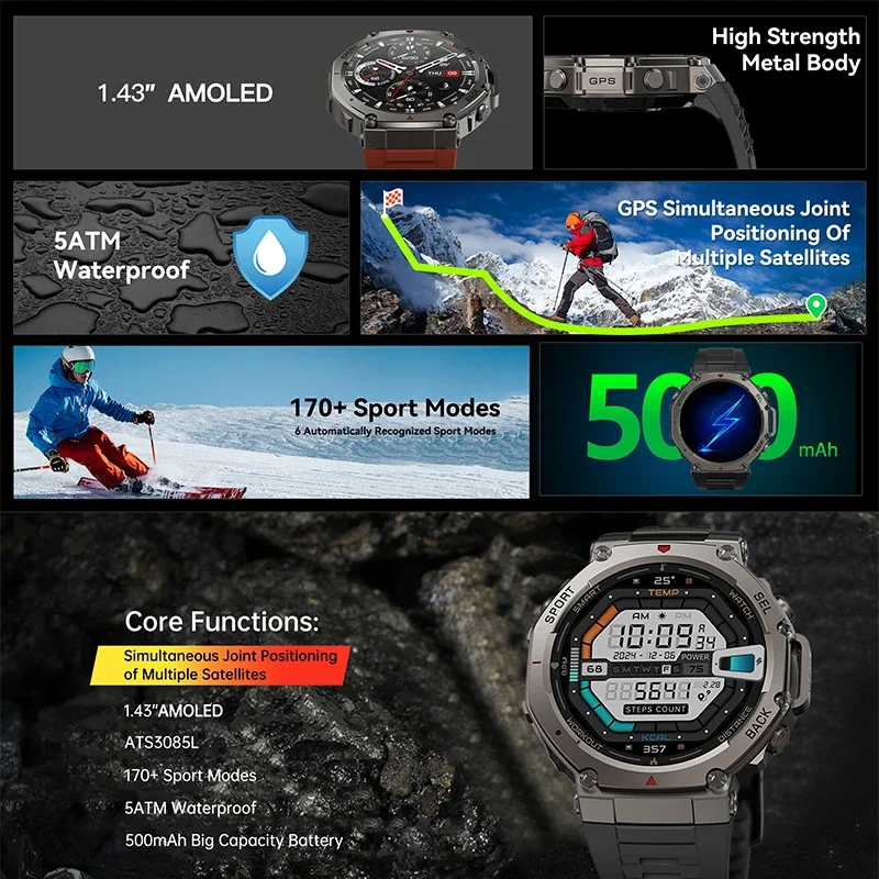 ساعة ذكية عسكرية جديدة DM58 لع - مراجعة Outdoor Power Monitor وسعره