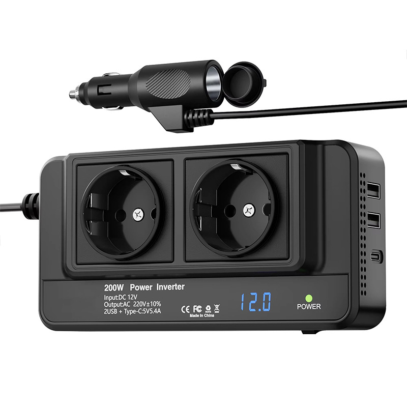 محول طاقة للسيارة بقوة 200 واط - مراجعة Outdoor Power Adapter Usb وسعره