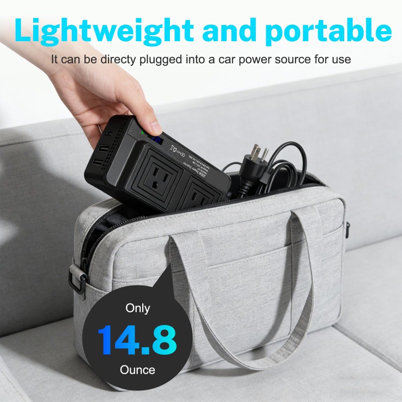 محول طاقة للسيارة بقوة 200 واط - مراجعة Outdoor Power Adapter Usb وسعره