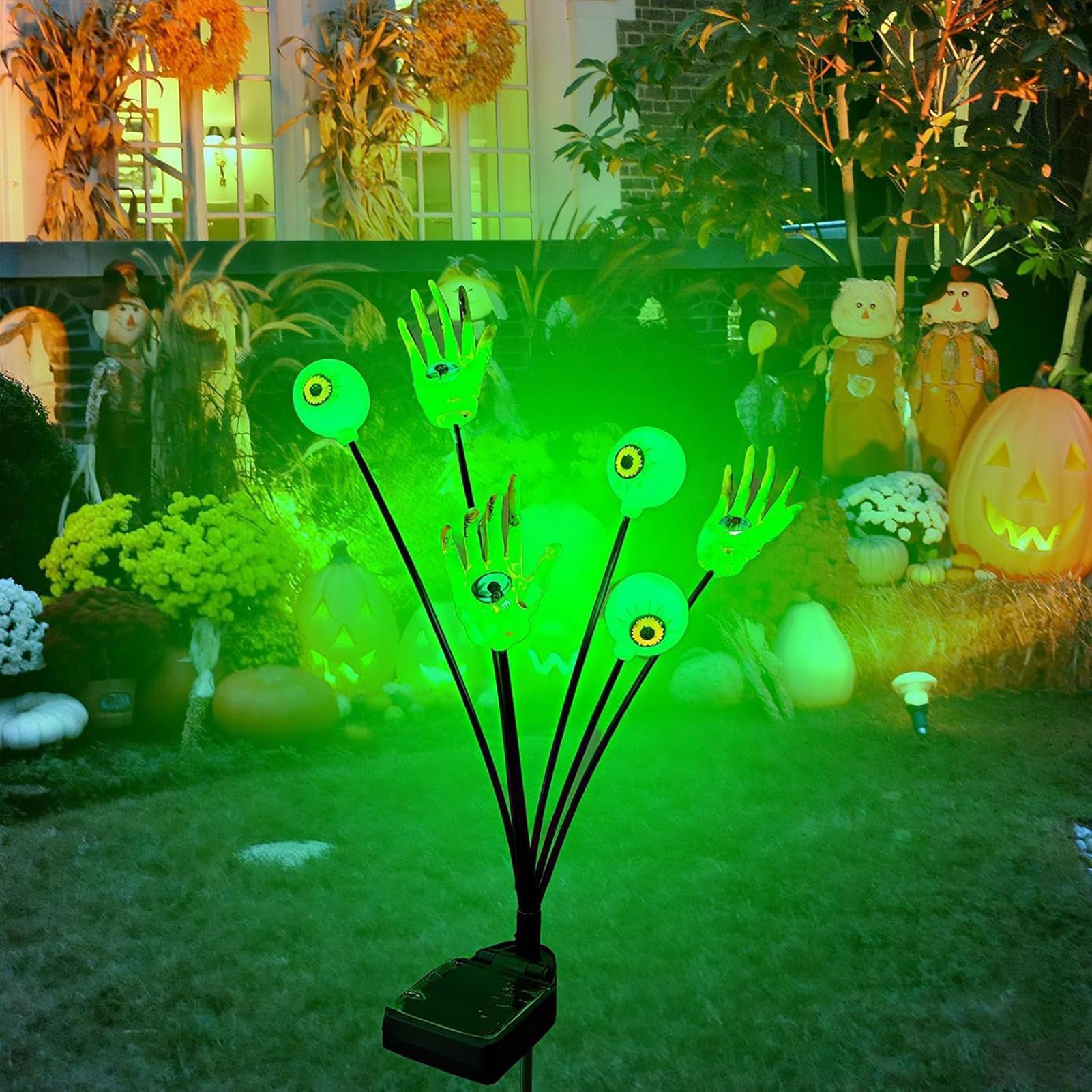 أضواء حصة اليد الهيكل العظمي ا - مراجعة Outdoor Yard Power Stake وسعره