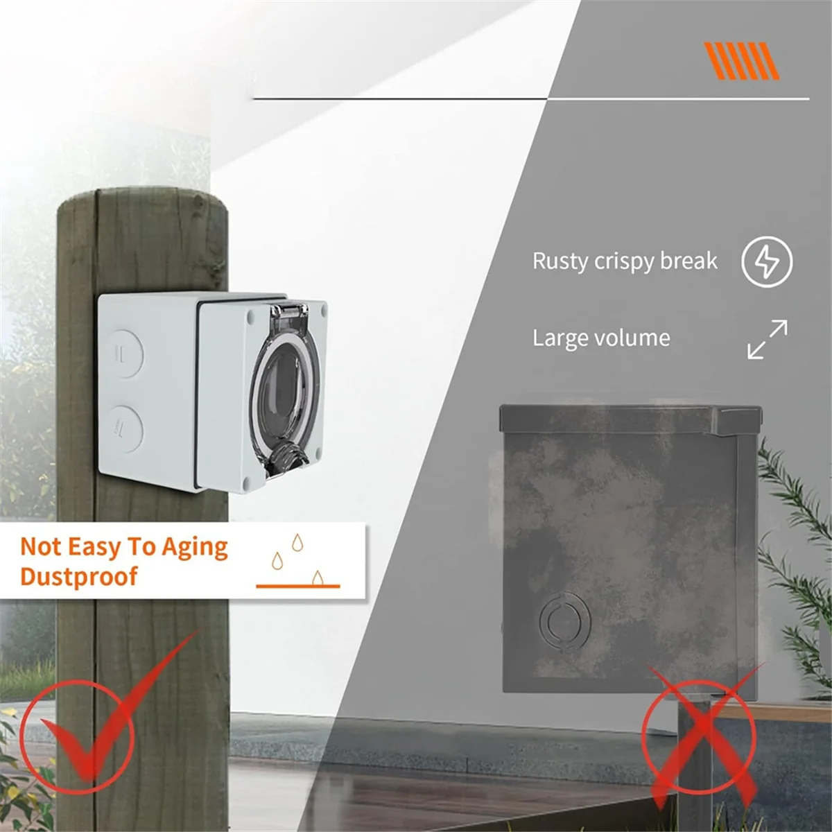 صندوق منافذ الطاقة، مقبس NEMA  - مراجعة Outdoor Power Receptacle Box وسعره