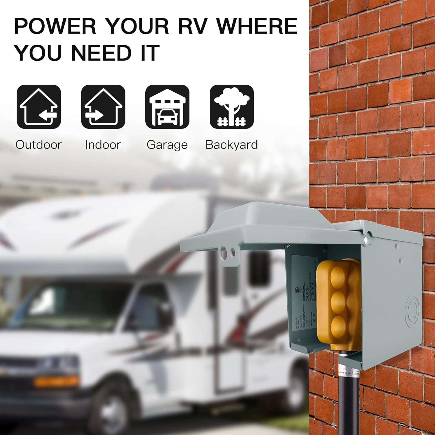 صندوق مخرج طاقة RV 30/50 أمبير - مراجعة Outdoor Power Receptacle Box وسعره