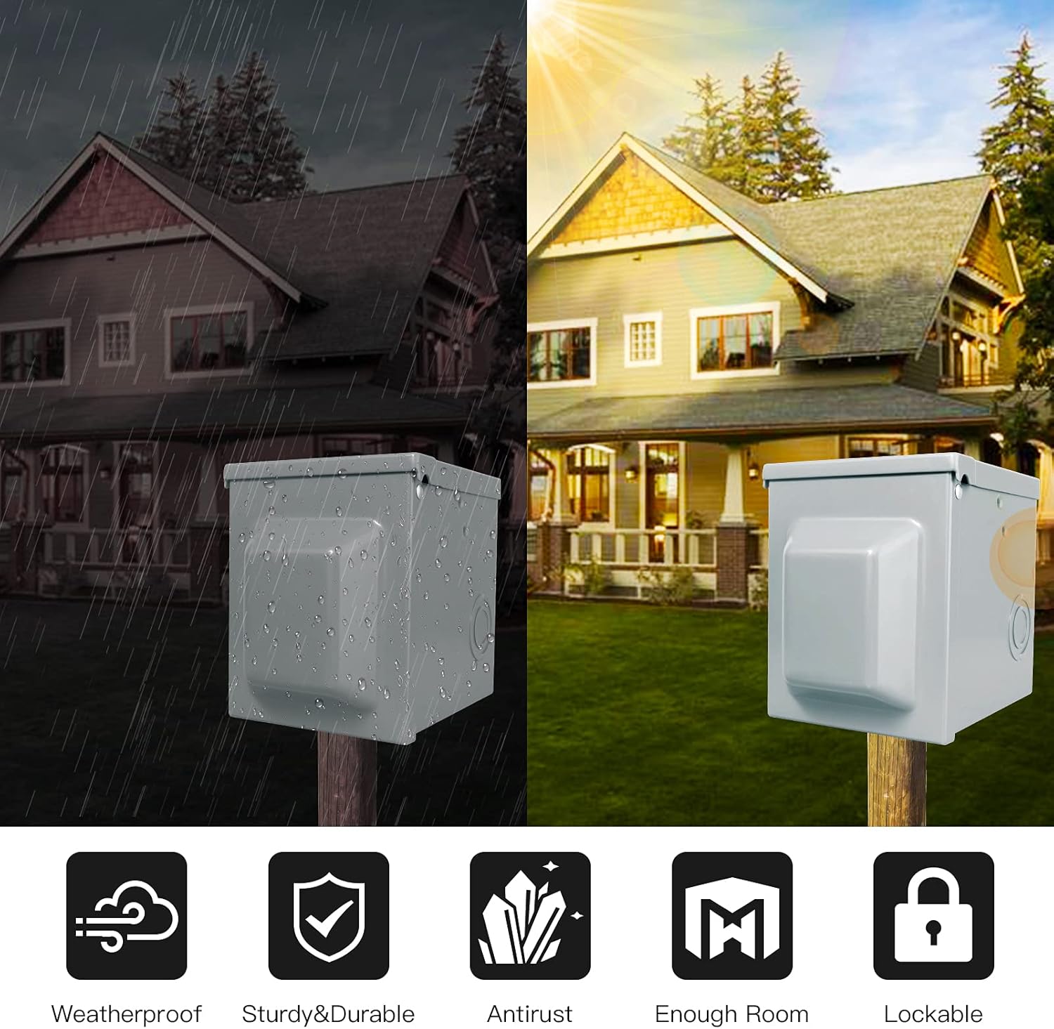 صندوق مخرج طاقة RV 30/50 أمبير - مراجعة Outdoor Power Receptacle Box وسعره