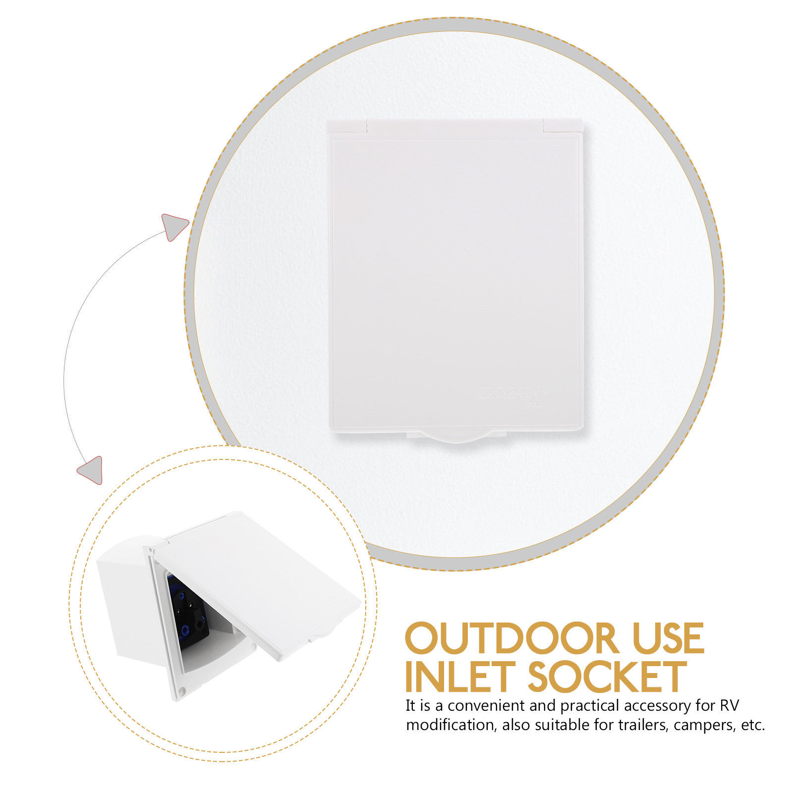 صندوق مدخل طاقة RV خارجي مقاوم - مراجعة Outdoor Power Receptacle Box وسعره